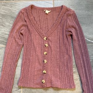 Purple Aeropostale long sleeve button down